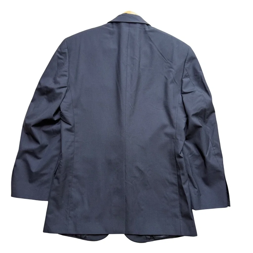 Jos. A. Bank Blazer Mens Tailored Fit Comfort Stretch Navy Blue 100% Wool EUC